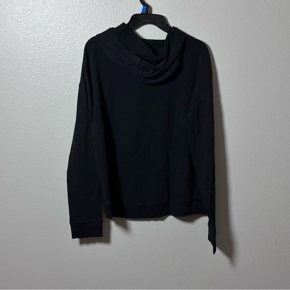 Justice Active Girls Black Hoodie Long Sleeve Logo Shirt Size 12/14 - Picture 4 of 6